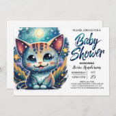 Invitation Baby shower numérique Cute Kitty (Devant / Derrière)