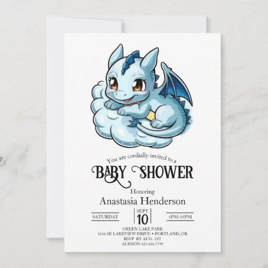 Invitation Baby shower numérique minimaliste joyeux (Devant)