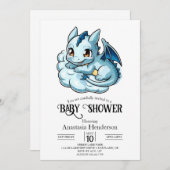 Invitation Baby shower numérique minimaliste joyeux (Devant / Derrière)