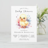 Invitation Baby shower numérique pour filles (Debout devant)