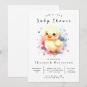 Invitation Baby shower numérique pour filles (Devant / Derrière)