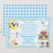 Invitation Baby shower Nursery Rhyme  (Devant / Derrière)