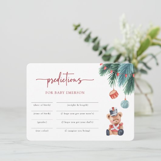 Invitation Baby shower Nutcracker (Debout devant)