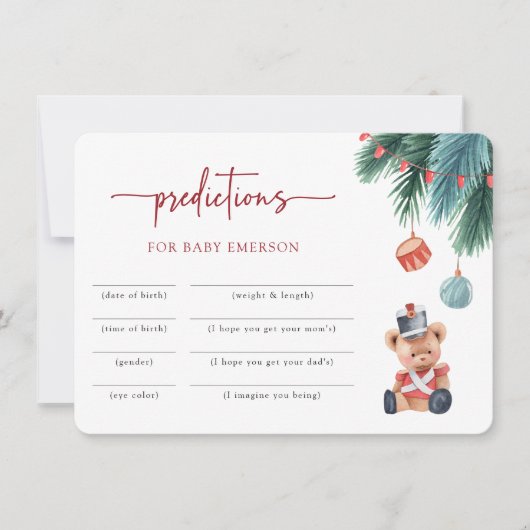 Invitation Baby shower Nutcracker (Devant)