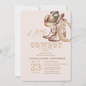 Invitation Baby shower occidental Aquarelle neutre pour les f (Devant)