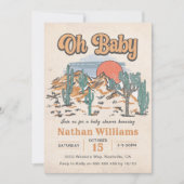Invitation Baby shower occidental Cowboy (Devant)
