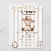 Invitation Baby shower occidental espagnol Vaquerito Cowboy (Devant)