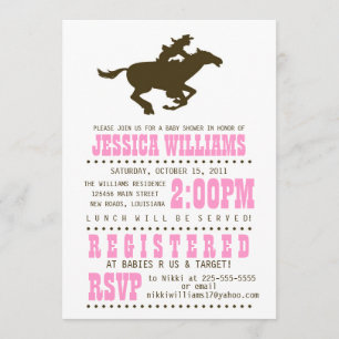 Invitation Baby shower occidental sauvage