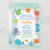 Invitation baby shower Océan (Devant / Derrière)