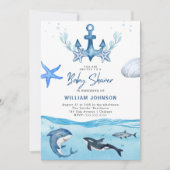 Invitation Baby shower Océan & Mer (Devant)