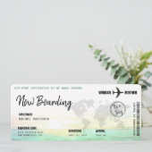 Invitation Baby shower Ocean Sunset Pass (Debout devant)