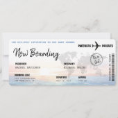 Invitation Baby shower Ocean Sunset Pass (Devant)