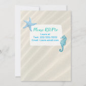 Invitation Baby shower Oceanic Boy en bord de mer (Dos)