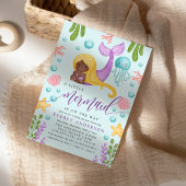 Invitation Baby shower océanique de sirène africai
