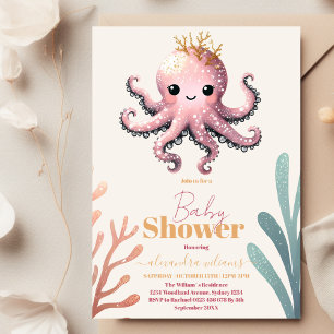 Invitation Baby shower Océanique Rêvé Sous La Mer