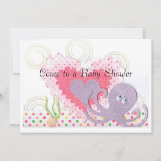 Invitation Baby shower Octopus