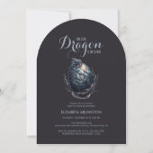 Invitation Baby-Shower Œuf de Dragon Gothique (Devant)