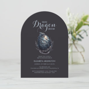 Invitation Baby-Shower Œuf de Dragon Gothique