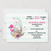 Invitation Baby shower OEuf nid avec Flamant rose et lapin (Dos)