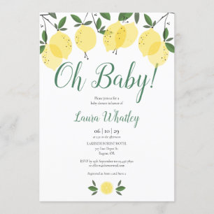 Invitation Baby shower Oh Baby Lemons