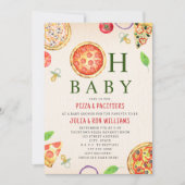 Invitation Baby shower Oh Baby Pizza + Pacificateurs (Devant)