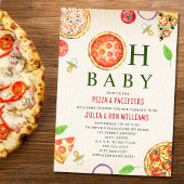 Invitation Baby shower Oh Baby Pizza + Pacificateurs