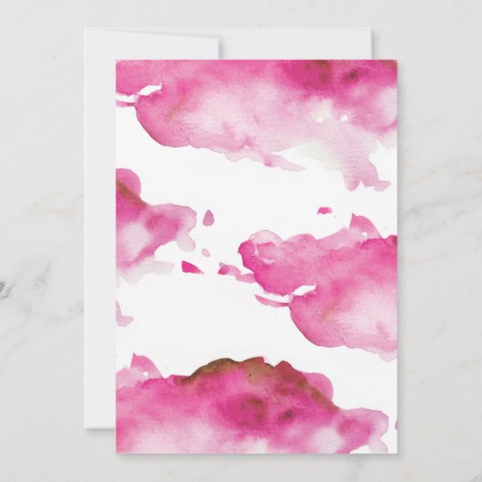 Invitation baby shower | Oh Bébé rose (Dos)