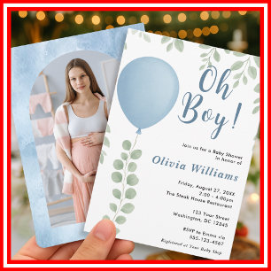 Invitation Baby Shower Oh Boy Moderne