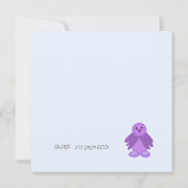 Invitation Baby Shower Oiseau Violet (Dos)