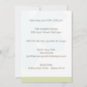 Invitation Baby shower - Oiseaux jumeaux roses et  (Dos)