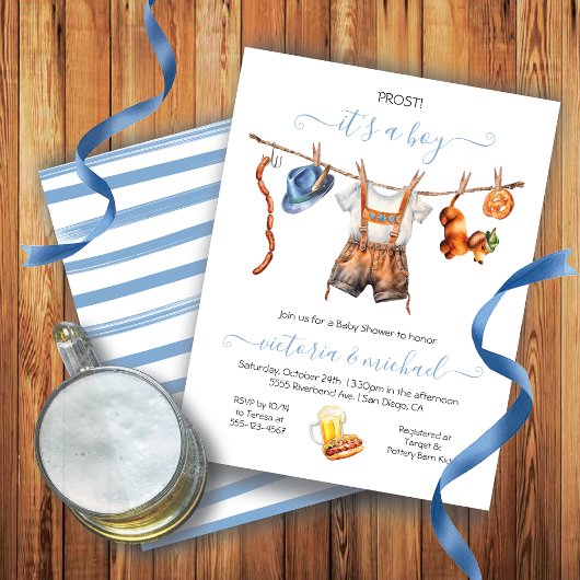 Invitation Baby shower Oktoberfest