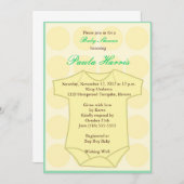 Invitation Baby shower Onesy (Devant / Derrière)