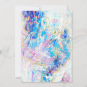 Invitation Baby shower Opal Holographic Unicorn (Dos)