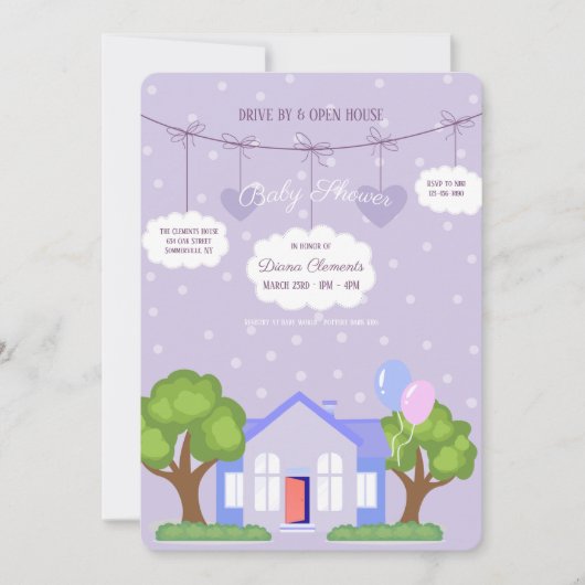 Invitation Baby shower Open House (Devant)