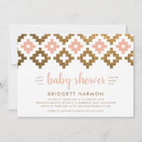 Baby shower or et Blush Boho Aztec