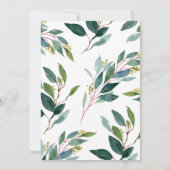 Invitation Baby shower Or verdoyant (Dos)