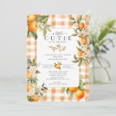 Invitation Baby shower Orange Blossom Bliss (Debout devant)