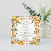 Invitation Baby shower Orange Blossom Bliss (Debout devant)