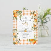 Invitation Baby shower Orange Blossom Bliss (Debout devant)