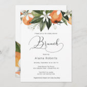 Invitation Baby shower Orange Blossom Brunch (Devant / Derrière)