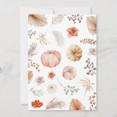 Invitation Baby shower Orange Citrouille (Dos)