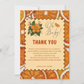 Invitation Baby shower orange Citrus élégant et moderne (Devant)