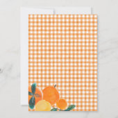 Invitation Baby shower Orange En vichy Citrus (Dos)