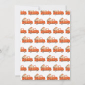 Invitation Baby shower Orange Floral Citrouille (Dos)