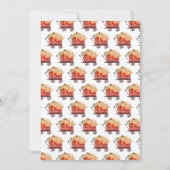 Invitation Baby shower Orange Floral Citrouille (Dos)