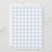 Invitation Baby shower Orange Gingham Citron (Dos)