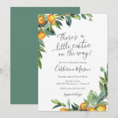 Invitation Baby shower Orange Little Cutie (Devant / Derrière)