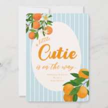 Baby shower Orange Little Cutie - Marché bio