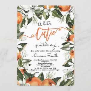 Invitation Baby shower Oranges Cuties