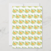 Invitation Baby Shower Oranges et Fleurs (Dos)
